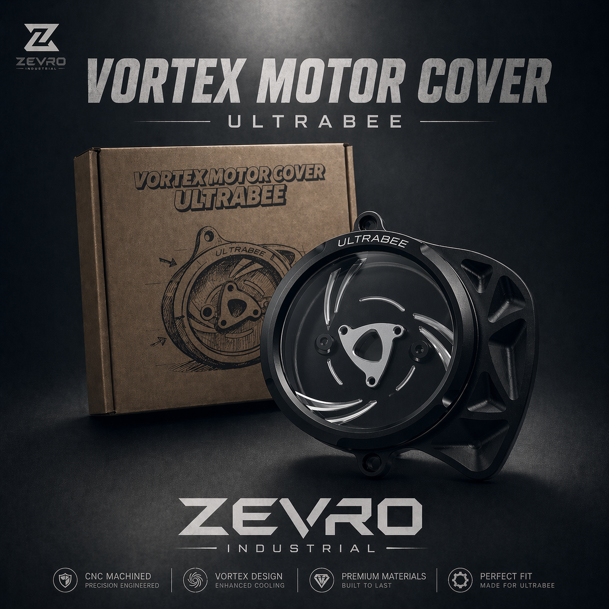 ZEVRO CNC Vortex Motor Cover for Surron ULTRABEE