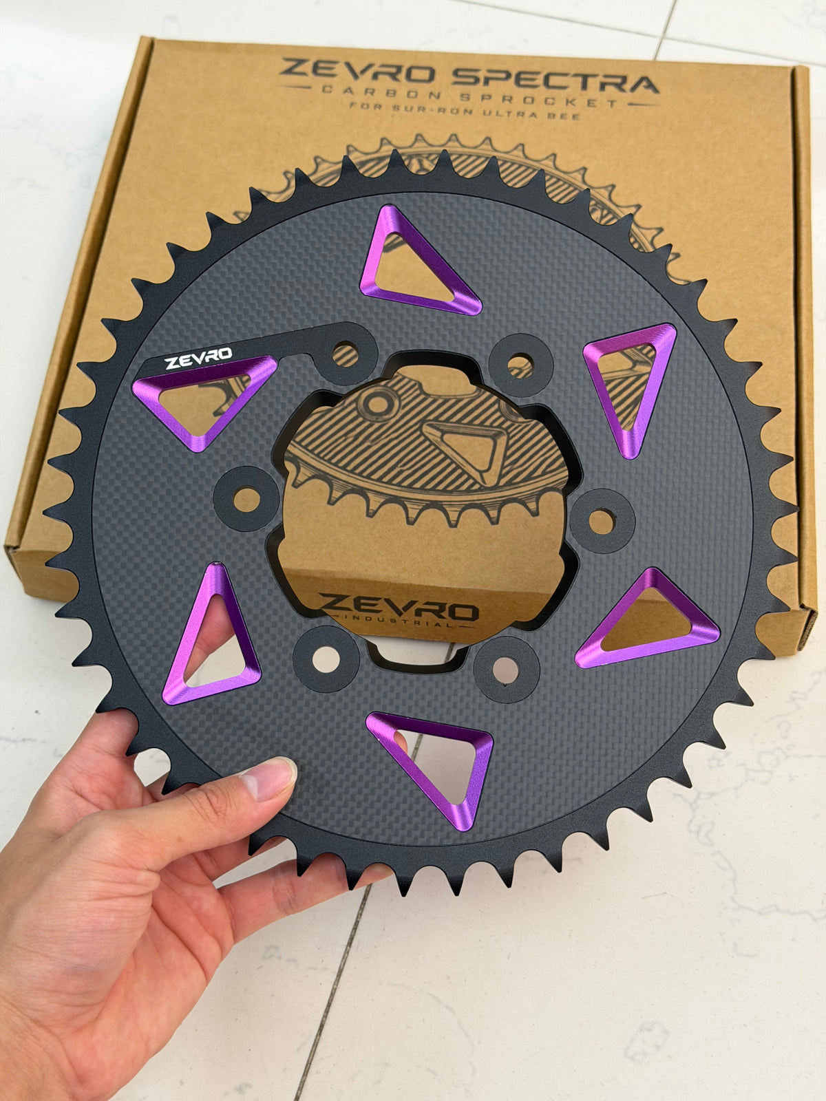 ZEVRO Carbon Fiber Sprocket for Surron Ultra Bee – 46T